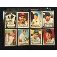8 1952 Topps Baseball Cards