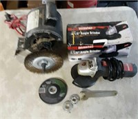 Homemade bench grinder & angle grinder