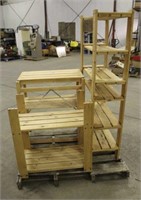 (3) Wood Shelves,  Approx 30"x16"x32", 30"x19"x36"