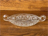 Double Handle Pressed Glass Bowl