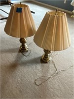 Pair of brass Lamps