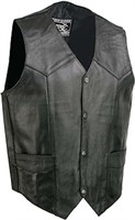 Event Leather Men's 5XL Leather Motorcycle Vest,