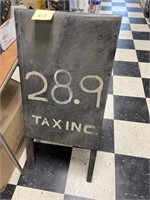 EARLY 50'S GAS SIGN... GAS 28.9 TAX INCLUDED