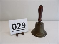 Brass School Bell 9" High