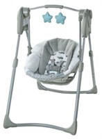 Graco Slim Spaces Compact Baby Swing in Grey