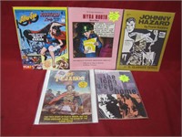 5 Assorted Vintage Graphic Comics 80s