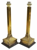 (2) NEOCLASSICAL BRONZE TABLE LAMPS