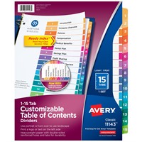 Avery®  AVE11143  Ready Index Custom TOC Binder