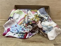 Flat of old Hankies and doilies