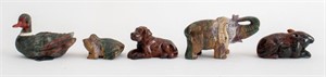 Chinese Carved Hardstone Animal Figure, 5