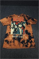 AC/DC Band T-shirt Tye Dye Pattern Size Large
