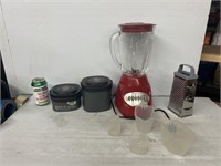 Kitchen supplies includes a blender and insulated