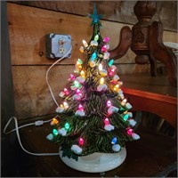 Ceramic Christmas Tree Lamp