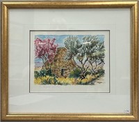J. Suain watercolour, Aquarelle, 8.5" x 10.5"