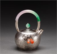 Japanese silver pot