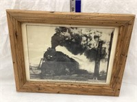 Illinois Central Railroad Framed Locomotive