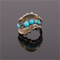 DK NATIVE AMERICAN TURQUOISE & STERLING RING