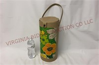 Mid Century Crochet / Kntting Cylinder Tote