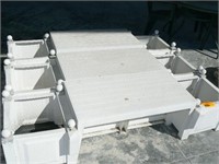 3 OUTDOOR PLASTIC FLOWER BOX BENCHES