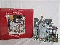 The Village Collection Victorian House Lighted