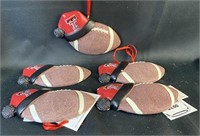 5 Texas Tech Santa Hat w/Football Ornaments