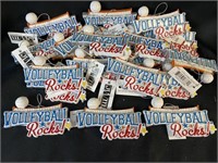 20 Volleyball Rocks Ornaments 4''