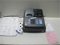 Sharp XE-A106 Cash Register Powers On