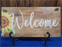 8" by 16" Welcome Sunflower sign