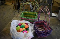 Easter Basket & plastic eggs