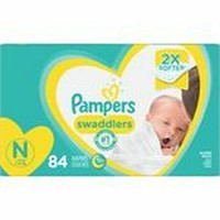 84 PIECES PAMPERS SWADDLERS DIAPERS SIZE N