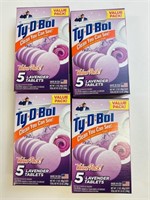4 cases 5 pack Ty-D-Bowl Lavender Tablets