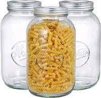 3 Pack 64oz Large Mason Jars, Wide Mouth Mason Jar