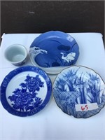 Japanese mark Handpainted Porcelain Plates and