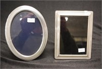 Two various sterling silver photo frames