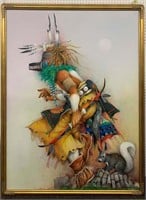 John Doyle Oil On Canvas, Squirrel Dancer
