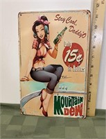 Mountain Dew 8 x 12 Metal Sign