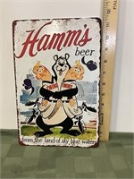 Hamm’s Bear Metal sign 8 x 12