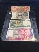 Foreign Money In Protective Cover
