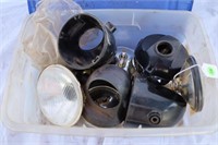 LOT OF HEADLIGHTS AND HEADLIGHT BUCKETS