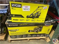lot of 2 lawnmowers one is electric one is a
