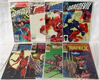 Lot of 8 Daredevil and Weapon X Comics