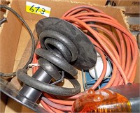 VACUUM OR GAS HOSE AND TROUBLE LIGHT