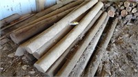 (20) wood Posts - Range 4 1/2" - 6 1/2" D 9' L