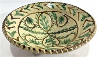 Vintage Large Leaf Pottery Plate / Bowl