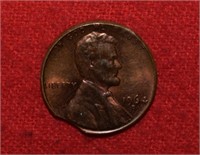 1964D Clipped Planchet Penny Error