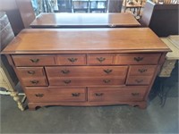 7 Drawer Maple Lowboy Dresser Chest