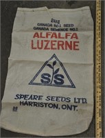 Vintage plastic weave alfalfa bag