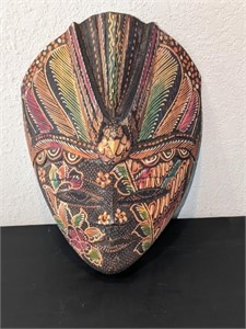 Vintage Tribal Mask Bali Light Wood