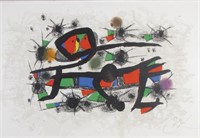 Joan Miro Lithograph,"Peinture = Poesie", 1976