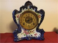 French China Bedroom Clock. 8 Day Brass Works